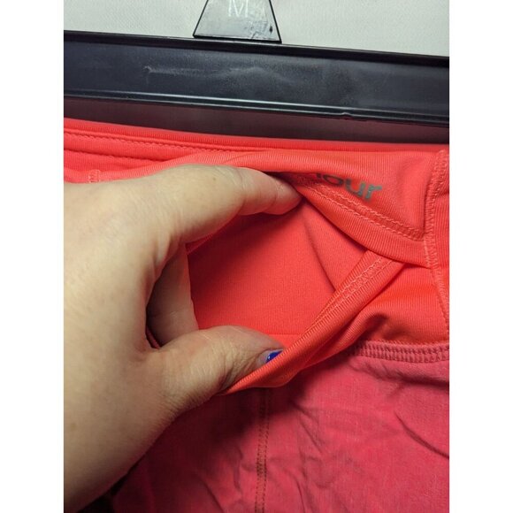 Pink Women's Under Armour Running Athletic Shorts Size XL Heat Gear With Liner - Picture 10 of 15